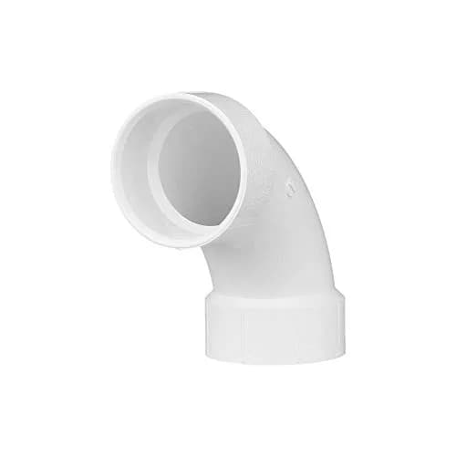 Charlotte Pipe 3" Long Sweep PVC DWV Pipe Fitting - 1/4" Bend, Schedule 40, White | Non-Pressure Drain, Waste, Vent thumbnail 1