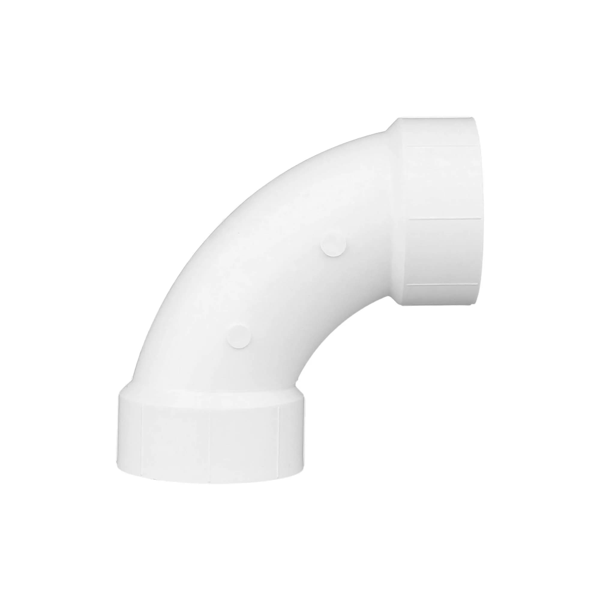 Charlotte Pipe 3" Long Sweep PVC DWV Pipe Fitting - 1/4" Bend, Schedule 40, White | Non-Pressure Drain, Waste, Vent - view 4