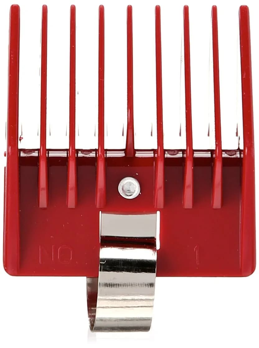 Speed O Guide No 1 Clipper Comb, Red | Precise Cut & Universal Fit for All Clippers — 1