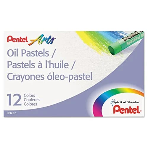 Pentel Arts Oil Pastels 12 Color Set (PHN-12) 0.44 kg (0.97 lb) | Certified AP Non-Toxic thumbnail 2