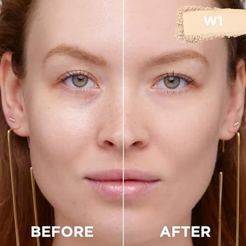L'Oreal Paris True Match Super Blendable Oil-Free Powder Foundation W1 Light 0.33 oz - Perfectly Matches Light Skin Tones thumbnail 2