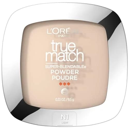 L'Oreal Paris True Match Super Blendable Oil-Free Powder Foundation N1 Light - Perfectly Matches Skin Tone thumbnail 1