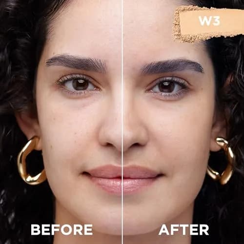 L'Oreal Paris True Match Super Blendable Oil-Free Powder Foundation W3 Light Medium 0.33 oz | Matches Skin Tone & Texture thumbnail 2