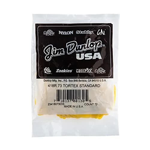 Jim Dunlop Tortex Standard Guitar Picks 0.73mm (72-Pack) | Bright Snappy Attack thumbnail 9