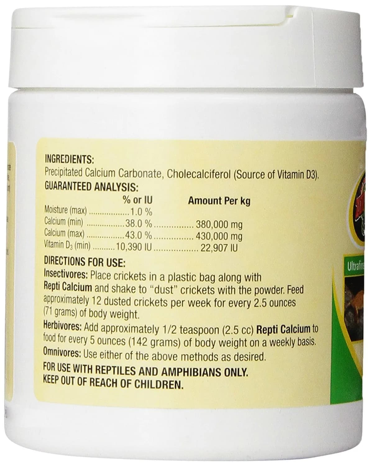 Zoo Med Reptile Calcium with Vitamin D3 Powder 227 g (8 oz) | Essential for Reptile Bone Health - view 2