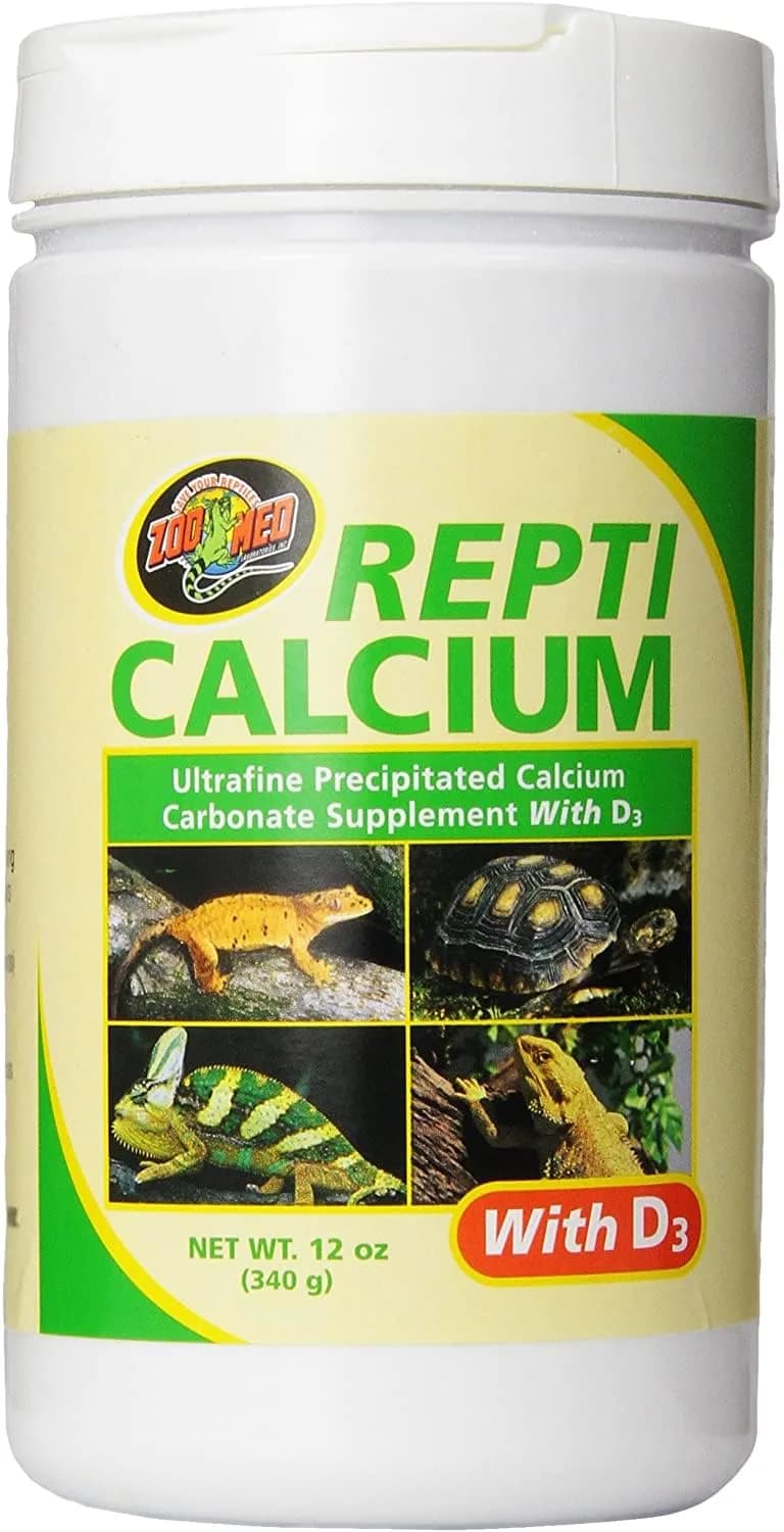 Zoo Med Reptile Calcium with Vitamin D3 Powder 340g (12 oz) | Bio-available Calcium Supplement for Reptiles — Green