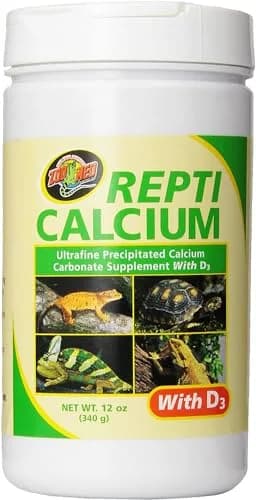 Zoo Med Reptile Calcium with Vitamin D3 Powder 340g (12 oz) | Bio-available Calcium Supplement for Reptiles thumbnail 1