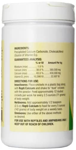 Zoo Med Reptile Calcium with Vitamin D3 Powder 340g (12 oz) | Bio-available Calcium Supplement for Reptiles thumbnail 3