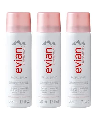 BRUMISATEUR Evian Facial Spray Travel Trio 150ml (5.1 Fl Oz) | Hydrating Mineral Water Mist for Face & Skin thumbnail 1