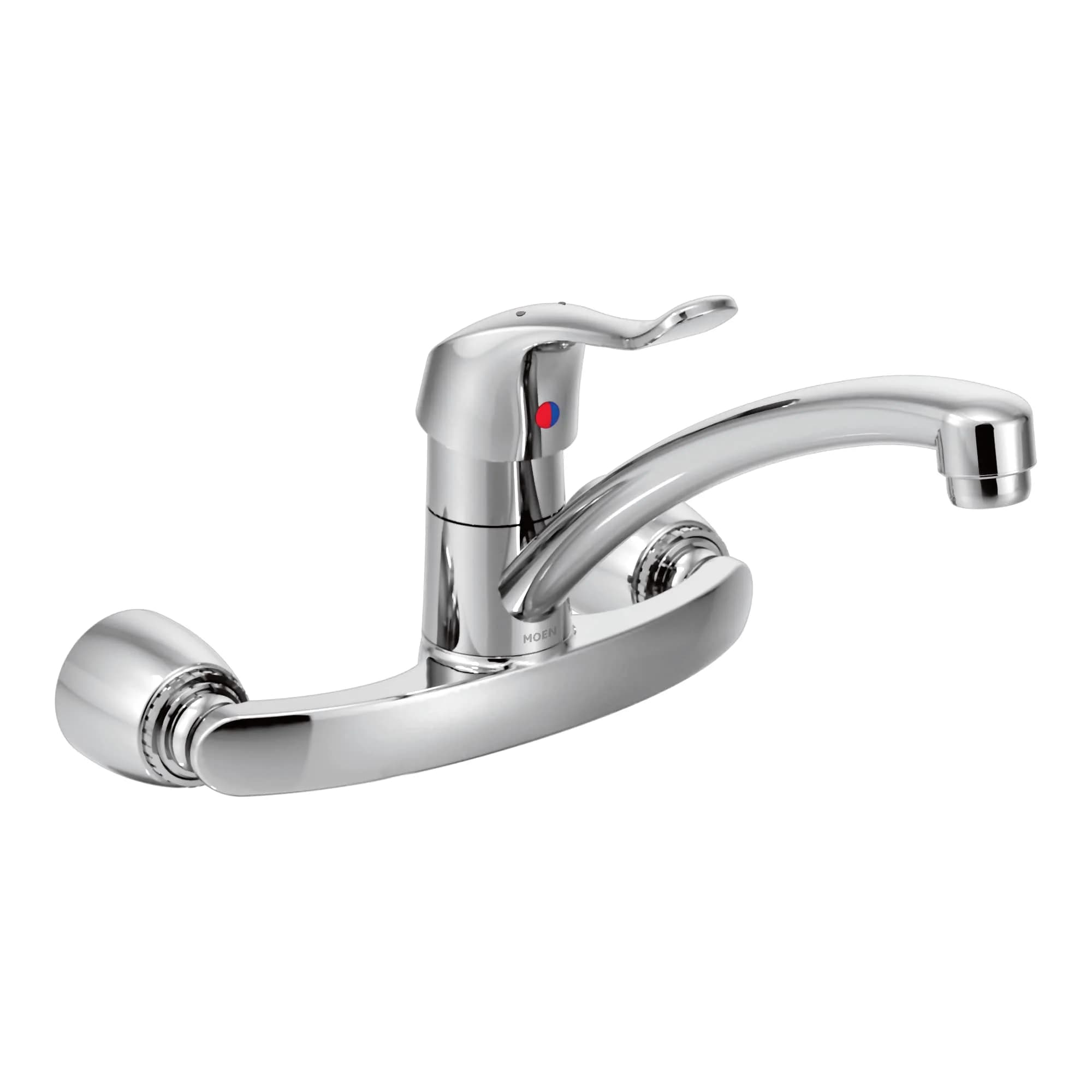 Moen Commercial M-DURA Chrome Wall Mount Kitchen Faucet 8713 | Single Handle, 9-Inch Spout, 1.5 GPM — Chrome