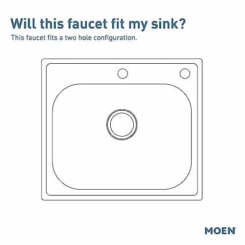 Moen Commercial M-DURA Chrome Wall Mount Kitchen Faucet 8713 | Single Handle, 9-Inch Spout, 1.5 GPM thumbnail 2