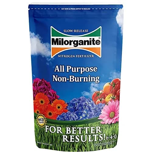 Milorganite All-Purpose Eco-Friendly Slow-Release Nitrogen 6-4-0 Fertilizer, 5 Pound Bag | Organic Lawn & Garden Feed thumbnail 1