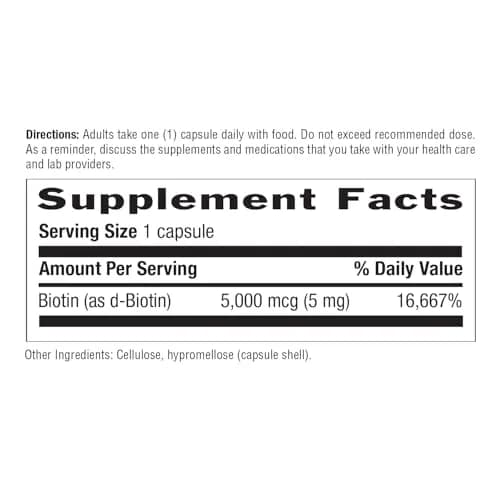Country Life Biotin 5 mg Vegan Capsules | Supports Hair & Nails, Gluten-Free, Non-GMO thumbnail 6