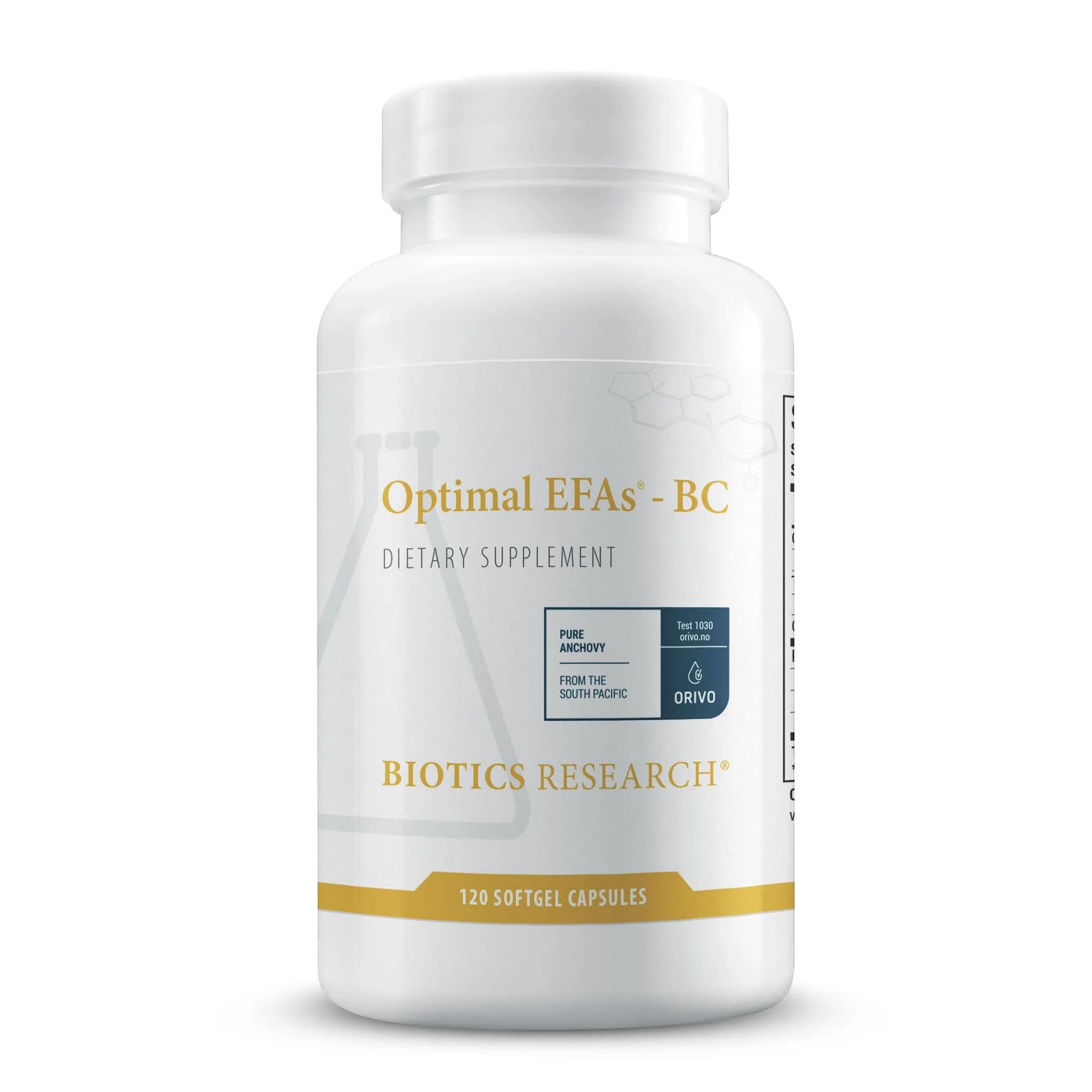 BIOTICS RESEARCH Optimal EFAs-BC, Triple Omega 3 6 9 Fatty Acids 120 Softgels | Heart, Brain & Joint Support — White