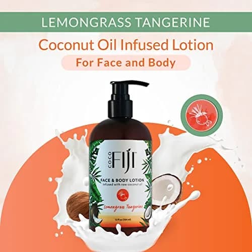 Organic Fiji Coco Fiji Face & Body Lotion 12 oz | Organic Coconut Oil Moisturizer for Sensitive Skin thumbnail 4