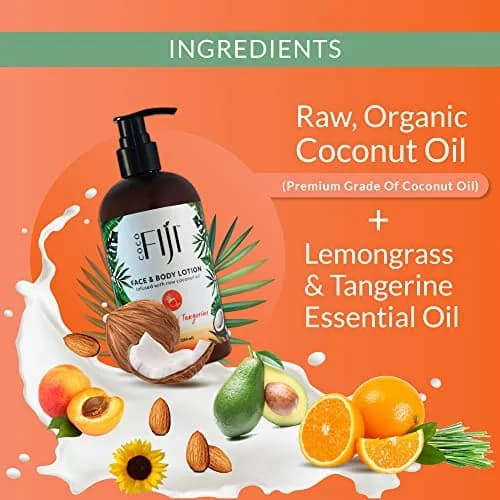Organic Fiji Coco Fiji Face & Body Lotion 12 oz | Organic Coconut Oil Moisturizer for Sensitive Skin thumbnail 6