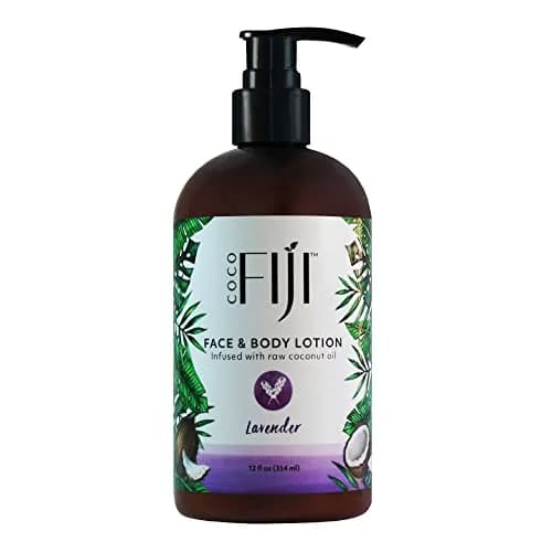 Organic Fiji Coconut Oil Infused Face & Body Lotion 12 oz | Deep Moisturizer for Sensitive Skin thumbnail 1