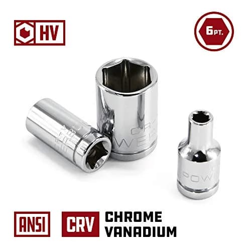 Powerbuilt 11 Piece 1/4-Inch Drive SAE Socket Set 5/32-9/16 Inch | Chrome Vanadium, Long-Lasting (70-120 chars) thumbnail 3