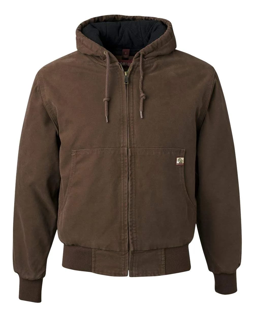 DRI Duck Cheyenne Men's Cotton Canvas Hooded Work Jacket, 5020, 2XLarge-Tall, Charcoal | Durable Cotton Canvas Workwear