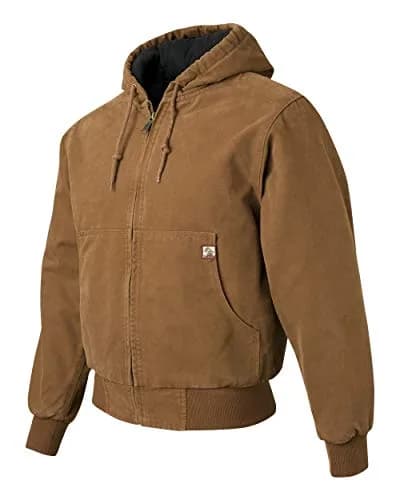 DRI Duck Cheyenne Men's Cotton Canvas Hooded Work Jacket, 5020, 2XLarge-Tall, Charcoal | Durable Cotton Canvas Workwear thumbnail 5