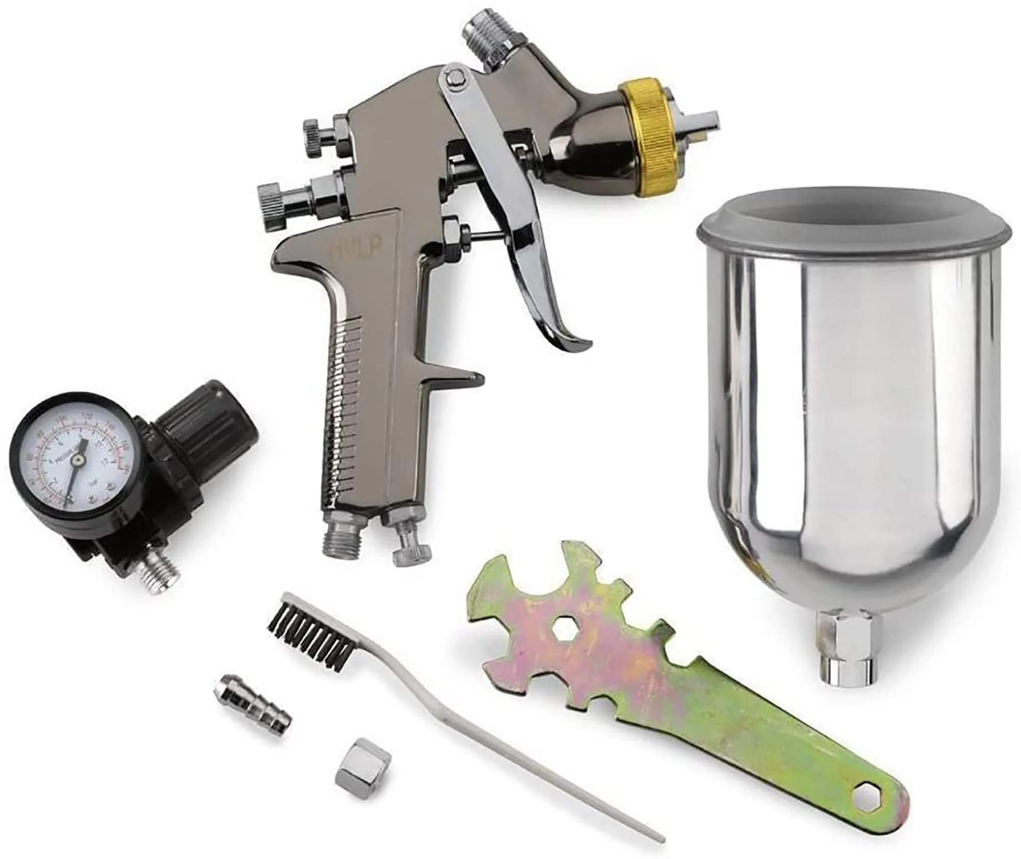 NEIKO 31215A HVLP Spray Gun Paint Sprayer, 1.7 mm Spray Paint Gun, Nozzle Size 600 cc Air Gauge Regulator, Auto Paint Spray Gun, HVLP Spray Gun Kit thumbnail 2