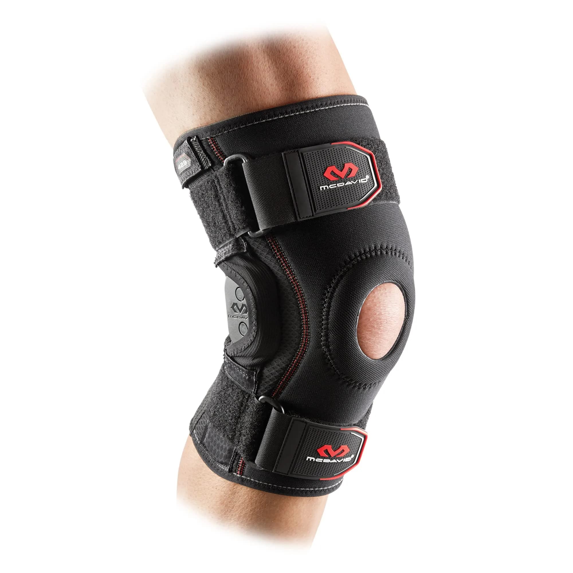 McDavid Maximum Support Knee Brace with Polycentric Hinges & Cross Straps, Black, Medium | FDA Approved Orthopedic Brace for Athletes — X-Large