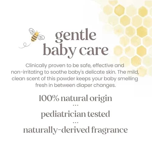Burt's Bees Baby Dusting Powder, Talc-Free, 7.5 oz (212 g) | 100% Natural Origin Cornstarch Formula thumbnail 6