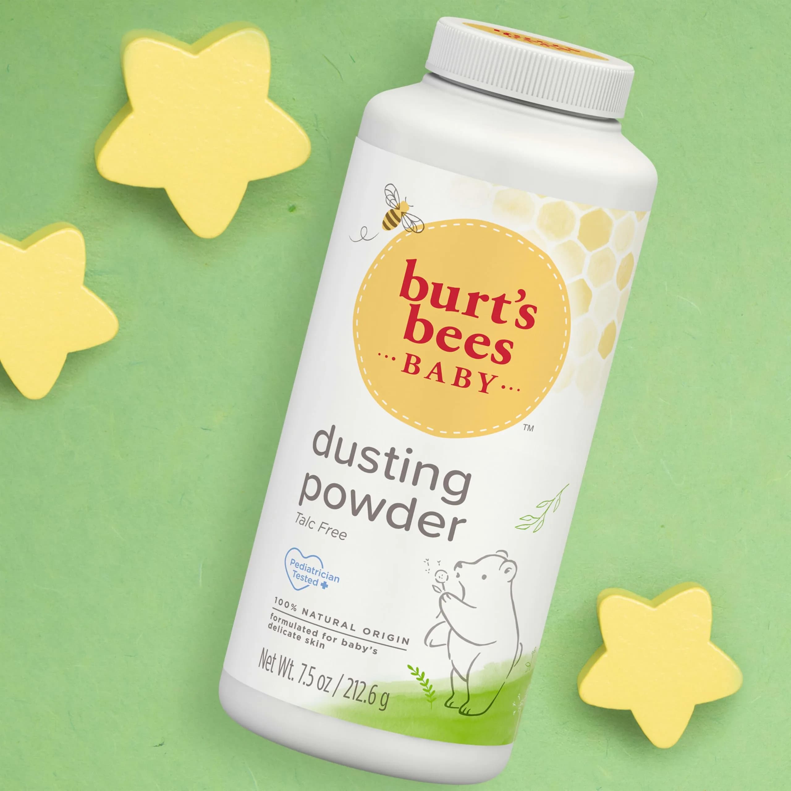 Burt's Bees Baby Dusting Powder, Talc-Free, 7.5 oz (212 g) | 100% Natural Origin Cornstarch Formula - view 7