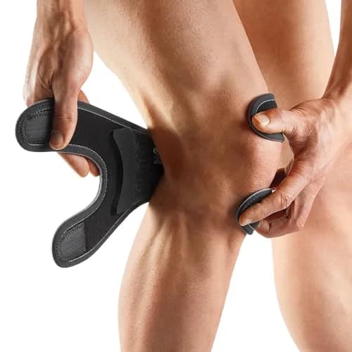 McDavid Adjustable Knee Support Wrap with Therapeutic Heat Retention & Compression, Black, Small-Medium | FDA Approved Orthopedic Brace thumbnail 3
