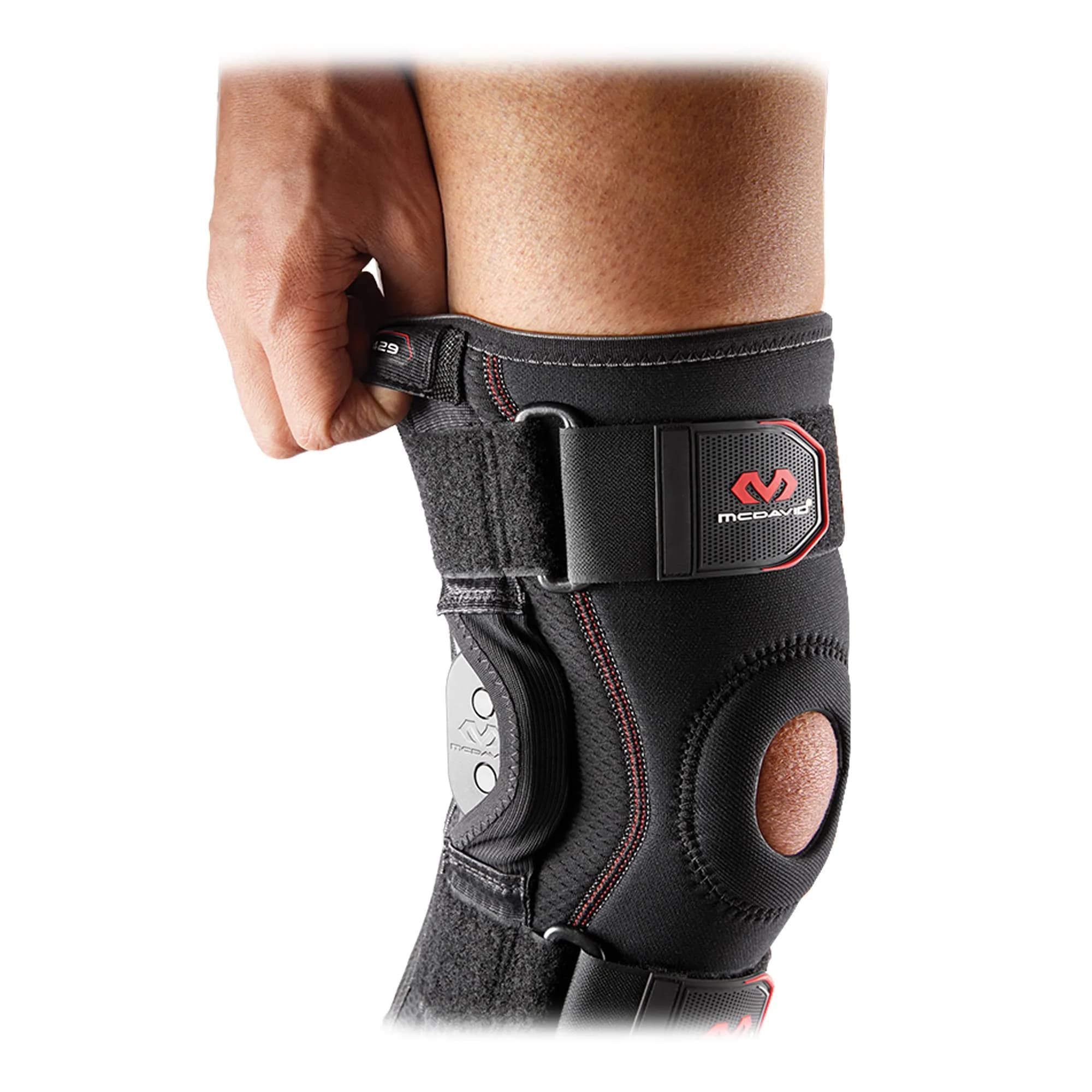 McDavid Maximum Support Knee Brace with Polycentric Hinges & Cross Straps, Black, Medium | FDA Approved Orthopedic Brace for Athletes - view 2