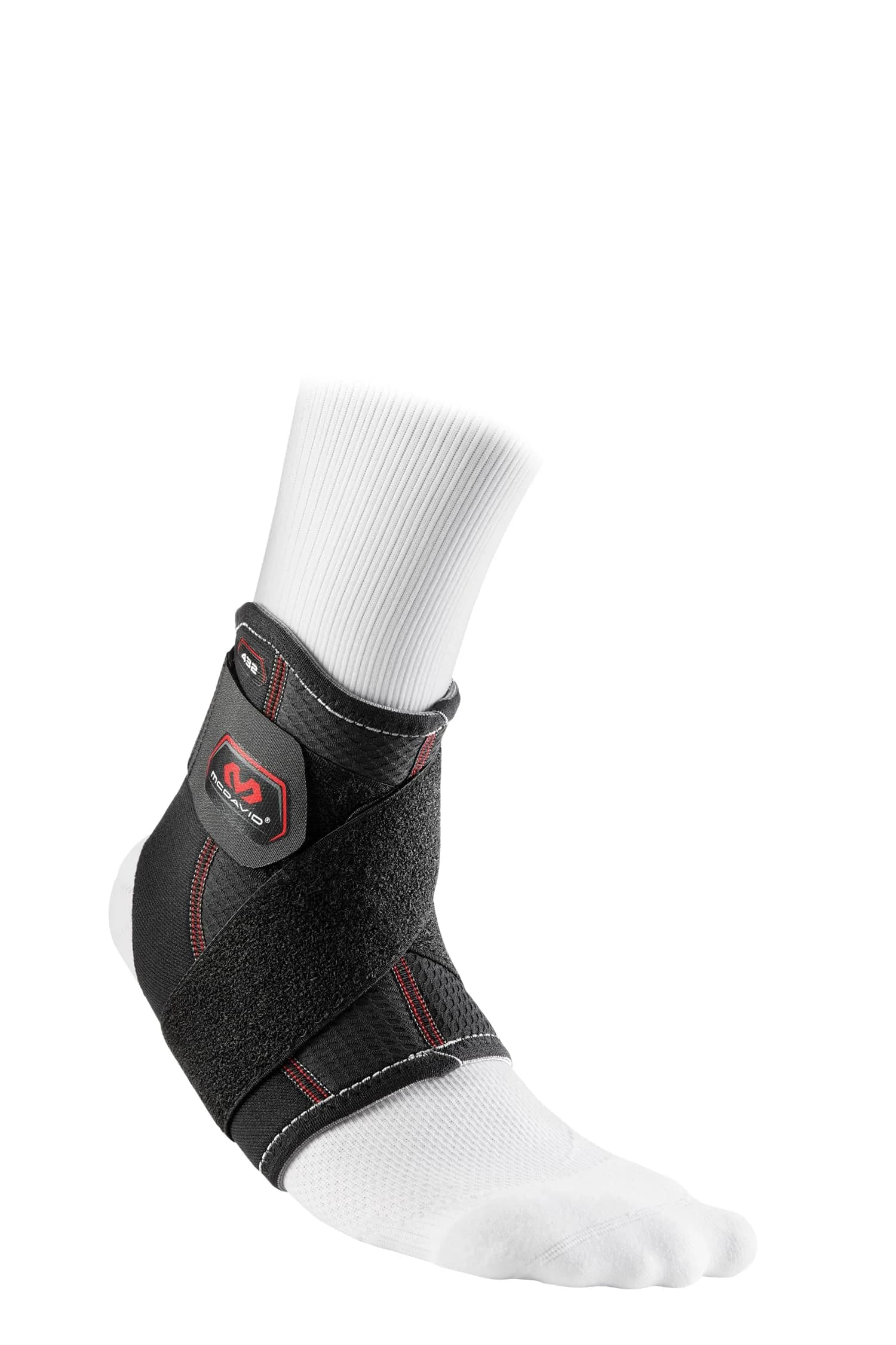 McDavid Ankle Support with Strap (Black, X-Large) | Compression & Injury Prevention - main product image