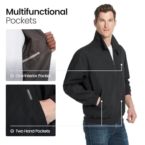 Weatherproof Men's Golf Jacket Water-Resistant Lightweight Windbreaker | All-Weather Golf Outerwear (70-120 chars) thumbnail 4