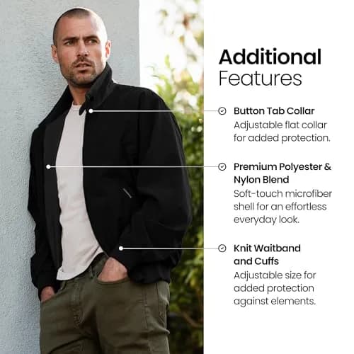 Weatherproof Men's Golf Jacket Water-Resistant Lightweight Windbreaker | All-Weather Golf Outerwear (70-120 chars) thumbnail 5