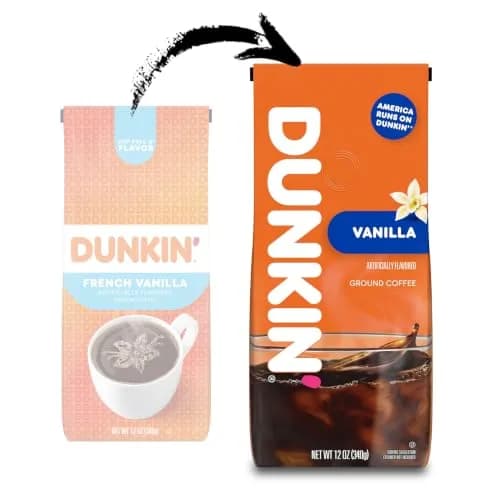 Dunkin' Donuts French Vanilla Ground Coffee 340g (12 Oz) | Medium Roast with Smooth Vanilla Flavor thumbnail 5