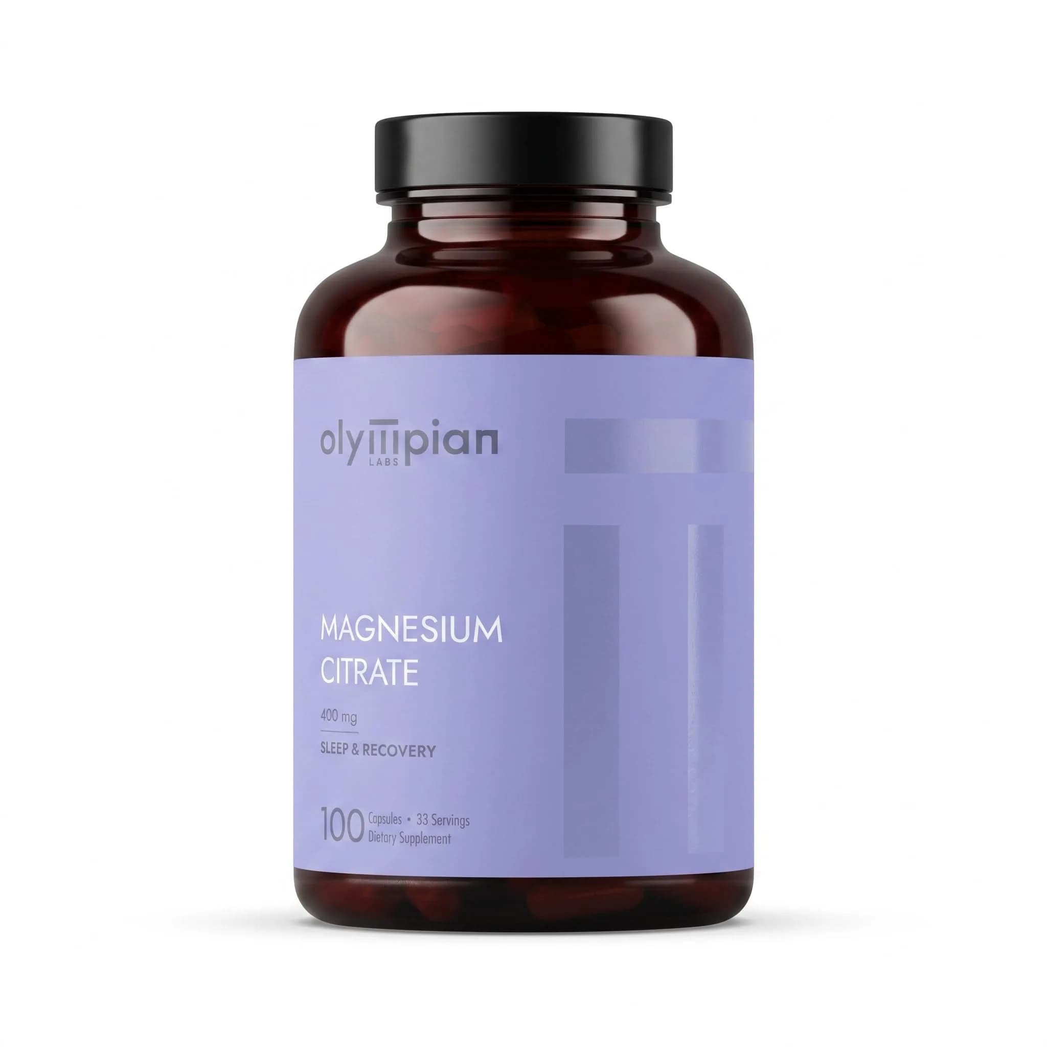 Olympian Labs Magnesium Citrate 400mg | Support Nervous System, Muscles & Bones, 100 Capsules