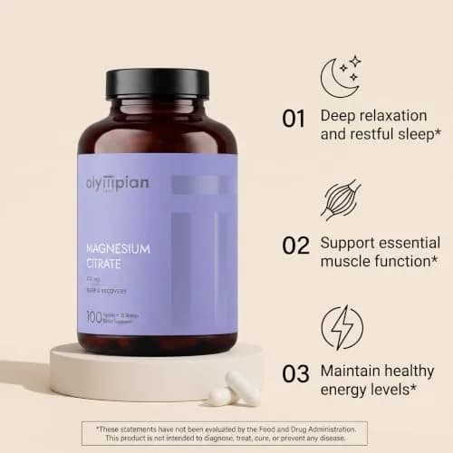Olympian Labs Magnesium Citrate 400mg | Support Nervous System, Muscles & Bones, 100 Capsules thumbnail 4