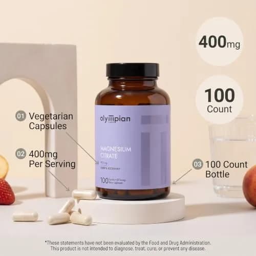 Olympian Labs Magnesium Citrate 400mg | Support Nervous System, Muscles & Bones, 100 Capsules thumbnail 6