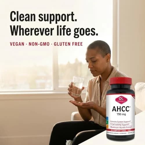 Olympian Labs Premium AHCC Supplement–750mg of AHCC per Capsule–Supports Immune Health, Liver Function, and Natural Killer Cell Activity- 60 Caps thumbnail 3