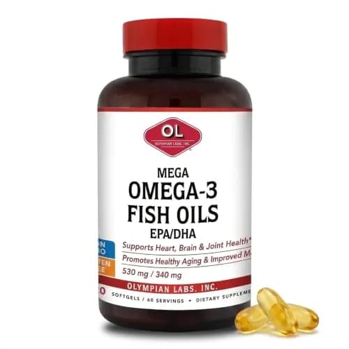 Olympian Labs Mega Omega 3 Fish Oils 60 sevings | High EPA & DHA, Pharmaceutical Grade thumbnail 1