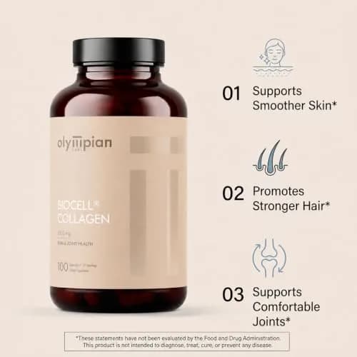 Olympian Labs Biocell Collagen II 1500mg Capsules | Supports Skin & Joints, 100 Capsules thumbnail 3