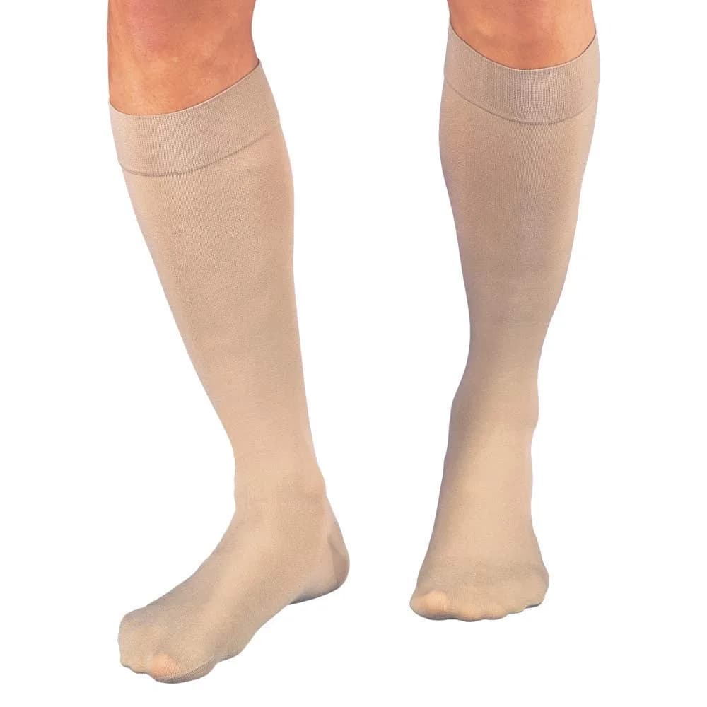 JOBST Relief Knee High Graduated Compression Socks 20-30mmHg | Comfortable Unisex Design, Beige, Medium