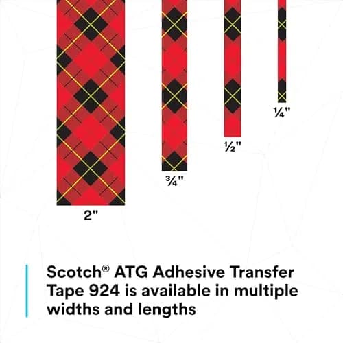 3M Scotch ATG Adhesive Transfer Tape 924 Clear 19mm x 32.9m (0.75 in x 36 yd) | Permanent Bond for Paper, Plastic, Fabric thumbnail 6
