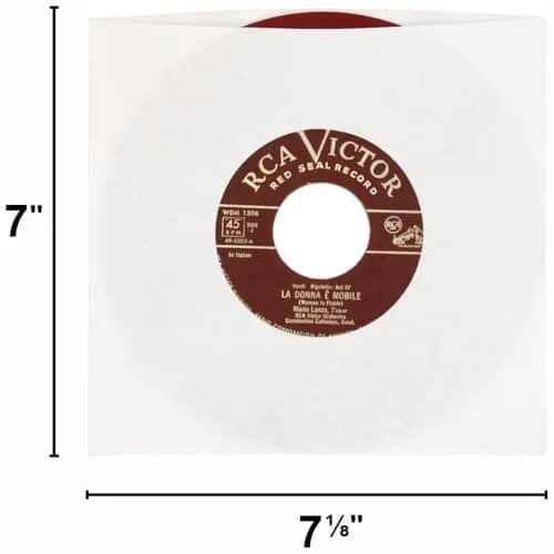 Square Deal Recordings & Supplies 7 Inch Vinyl Record Sleeves Heavyweight Acid-Free Paper | Archival Quality thumbnail 7