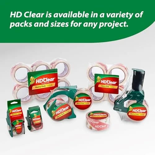 Duck HD Clear Packing Tape Refills - 4 Rolls, 1.88 In. x 54.6 Yards Each | Heavy Duty Shipping & Moving Tape thumbnail 6
