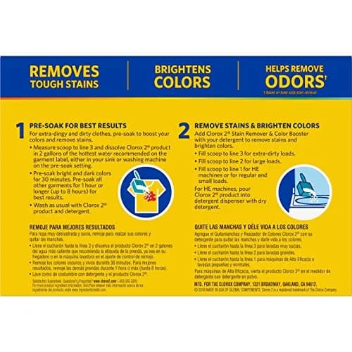 Clorox Laundry Stain Remover and Color Booster Powder 49.2 Oz | Brightens & Removes Tough Stains thumbnail 2
