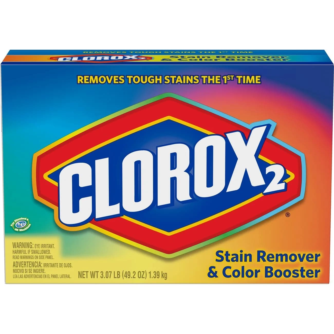 Clorox Laundry Stain Remover and Color Booster Powder 49.2 Oz | Brightening & Odor Elimination