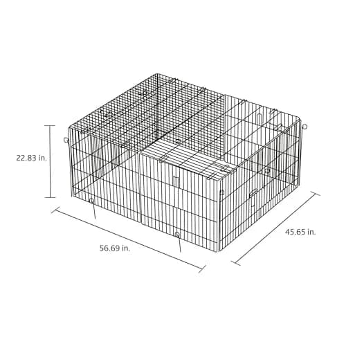 TRIXIE Enclosed Outdoor Run 34 cu. ft. | Heavy-Duty Galvanized Metal Pet Cage thumbnail 4