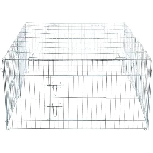 TRIXIE Enclosed Outdoor Run 34 cu. ft. | Heavy-Duty Galvanized Metal Pet Cage thumbnail 7