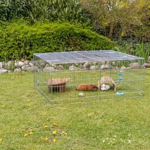 TRIXIE Enclosed Outdoor Run 34 cu. ft. | Heavy-Duty Galvanized Metal Pet Cage thumbnail 2