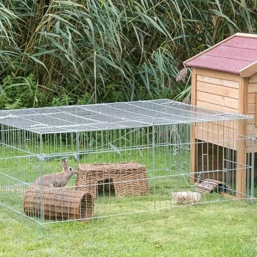 TRIXIE Enclosed Outdoor Run 34 cu. ft. | Heavy-Duty Galvanized Metal Pet Cage thumbnail 3
